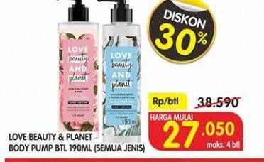 Promo Harga LOVE BEAUTY AND PLANET Body Wash All Variants  - Superindo