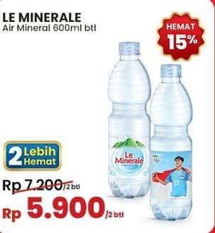 Promo Harga Le Minerale Air Mineral 600 ml - Indomaret