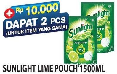 Promo Harga SUNLIGHT Pencuci Piring Jeruk Nipis 100 1500 ml - Hypermart