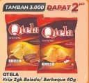 Promo Harga Qtela Keripik Singkong Barbeque, Balado 60 gr - Alfamart