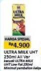 Promo Harga ULTRA MILK Susu UHT All Variants 250 ml - Alfamart