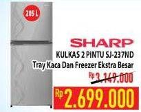 Promo Harga SHARP SJ-237ND | Refrigerator 205ltr  - Hypermart