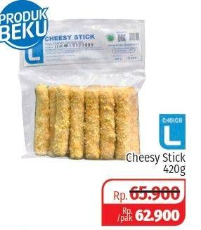 Promo Harga CHOICE L Cheesy Stick 420 gr - Lotte Grosir
