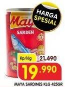 Promo Harga MAYA Sardines 425 gr - Superindo