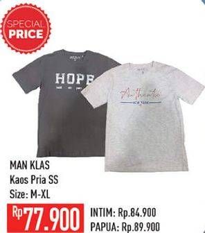 Promo Harga MAN KLAS Kaos Pria S/S M-XL  - Hypermart