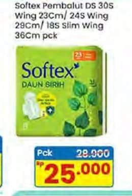 Promo Harga Softex Daun Sirih Wing 23cm, 29cm, 36cm 18 pcs - Indomaret