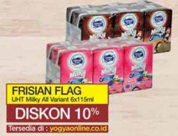 Promo Harga FRISIAN FLAG Susu UHT Milky Zuzhu Zazha All Variants per 6 tpk 115 ml - Yogya