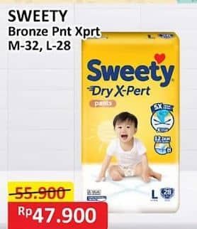 Promo Harga Sweety Bronze Pants Dry X-Pert M32, L28 28 pcs - Alfamart