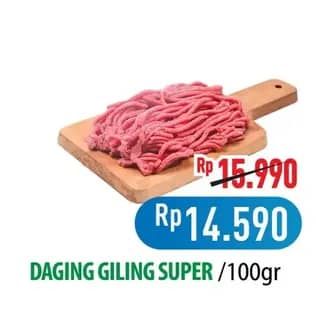 Promo Harga Daging Giling Sapi Super per 100 gr - Hypermart