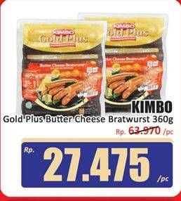 Promo Harga Kimbo Gold Plus Bratwurst Butter Cheese 360 gr - Hari Hari