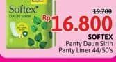 Promo Harga Softex Pantyliner Daun Sirih Regular 44 pcs - Alfamidi