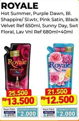 Promo Harga So Klin Royale Parfum Collection Hot Summer, Purple Dawn, Blue Sapphire, Pink Satin, Black Velvet 650 ml - Alfamart