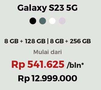 Promo Harga Samsung Galaxy S23 5G 8GB + 128GB, 8GB + 256GB  - Erafone