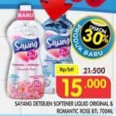 Promo Harga Sayang Liquid Detergent Original Fresh, Rose 700 ml - Superindo