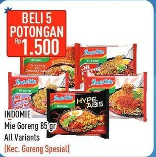 Promo Harga INDOMIE Mi Goreng Kecuali Spesial per 5 pcs 85 gr - Hypermart