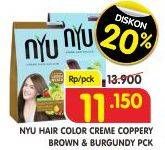 Promo Harga NYU Hair Color Nature Coppery Brown, Burgundy  - Superindo