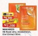 Promo Harga Makarizo Hair Energy Fibertherapy Hair & Scalp Creambath Aloe Melon, Kiwi, Royal Jelly 30 gr - Alfamart