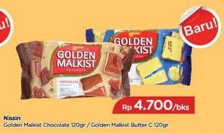 Promo Harga NISSIN Golden Malkist Chocolate, Butter 120 gr - TIP TOP