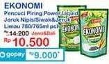 Promo Harga EKONOMI Pencuci Piring Power Liquid Jeruk Nipis, Siwak Jeruk Limau 760 ml - Indomaret