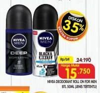 Promo Harga Nivea Men Deo Roll On 50 ml - Superindo