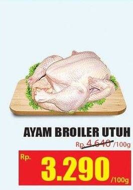 Promo Harga Ayam Broiler Utuh per 100 gr - Hari Hari