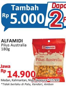 Promo Harga Alfamidi Pilus Australia 180 gr - Alfamidi