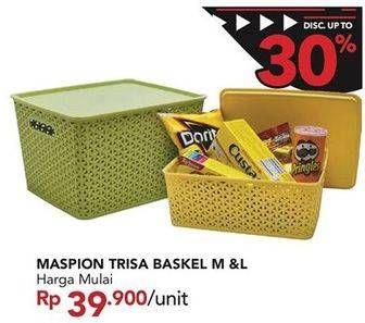 Promo Harga MASPION Trisa Basket M, L  - Carrefour