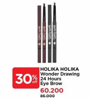Promo Harga HOLIKA HOLIKA Wonder Drawing 24hr Auto Eyebrow  - Watsons