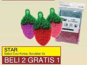Promo Harga STAR Sabut Cuci Korea/Scrubber 2s  - Yogya