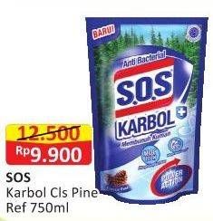 Promo Harga SOS Karbol Wangi Classic Pine 750 ml - Alfamart