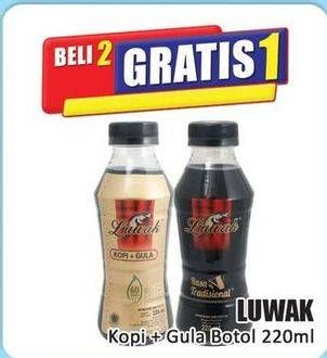 Promo Harga Luwak Coffee Drink Kopi + Gula 220 ml - Hari Hari