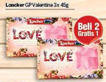 Promo Harga LOACKER Spesial Valentine per 3 pcs 45 gr - Carrefour