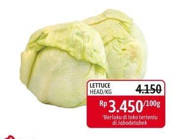 Promo Harga Masada Lettuce Head Organic per 100 gr - Alfamidi