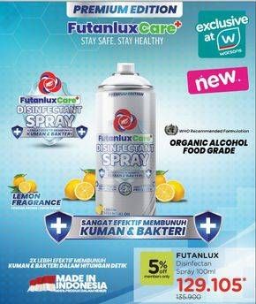 Promo Harga FUTANLUX Disinfectant Spray 100 ml - Watsons