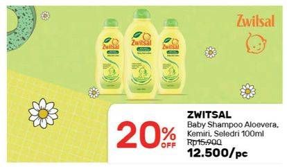 Promo Harga ZWITSAL Natural Baby Shampoo Aloe Vera Kemiri 100 ml - Guardian