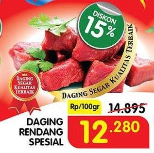 Promo Harga Daging Rendang Sapi Spesial per 100 gr - Superindo