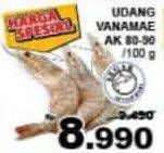 Promo Harga Udang Vanamae AK 80-90 per 100 gr - Giant