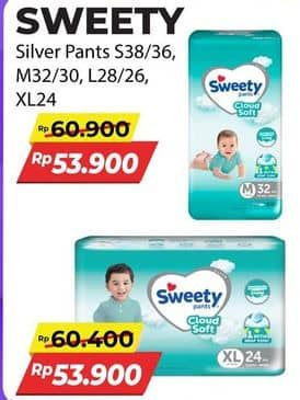 Promo Harga Sweety Silver Pants XL24 24 pcs - Alfamart