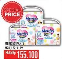 Promo Harga Merries Pants L22, M28, XL19 19 pcs - Hypermart