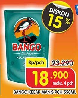 Promo Harga BANGO Kecap Manis 550 ml - Superindo