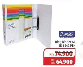Promo Harga BANTEX Ring Binder A4 2D 8542 PTH  - Lotte Grosir