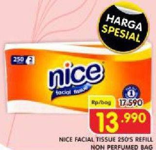 Promo Harga NICE Facial Tissue Non Perfumed 250 sheet - Superindo