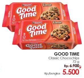 Promo Harga GOOD TIME Cookies Chocochips Classic, Chocolate 72 gr - Lotte Grosir