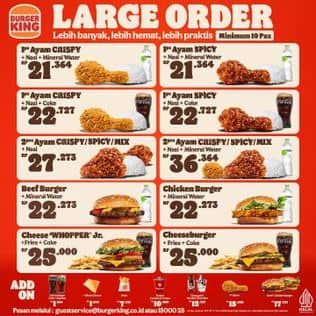 Promo Harga Burger King Chicken Burger  - Burger King