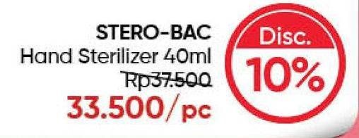 Promo Harga STERO-BAC Hand Sterilizer 40 ml - Guardian