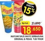 Promo Harga MAYUMI Mayonnaise Original, Pedas 190 gr - Superindo