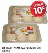 Promo Harga 365 Telur Ayam Kampung Merah 6 pcs - Superindo