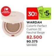 Promo Harga Wardah Colorfit Perfect Glow Cushion 32N Neutral Beige 15 gr - Watsons