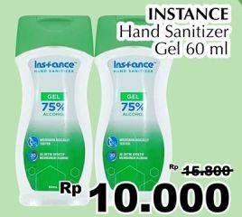 Promo Harga INSTANCE Hand Sanitizer Liquid Spray 60 ml - Giant
