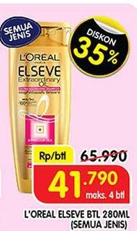 Promo Harga LOREAL Elseve Shampoo All Variants 280 ml - Superindo